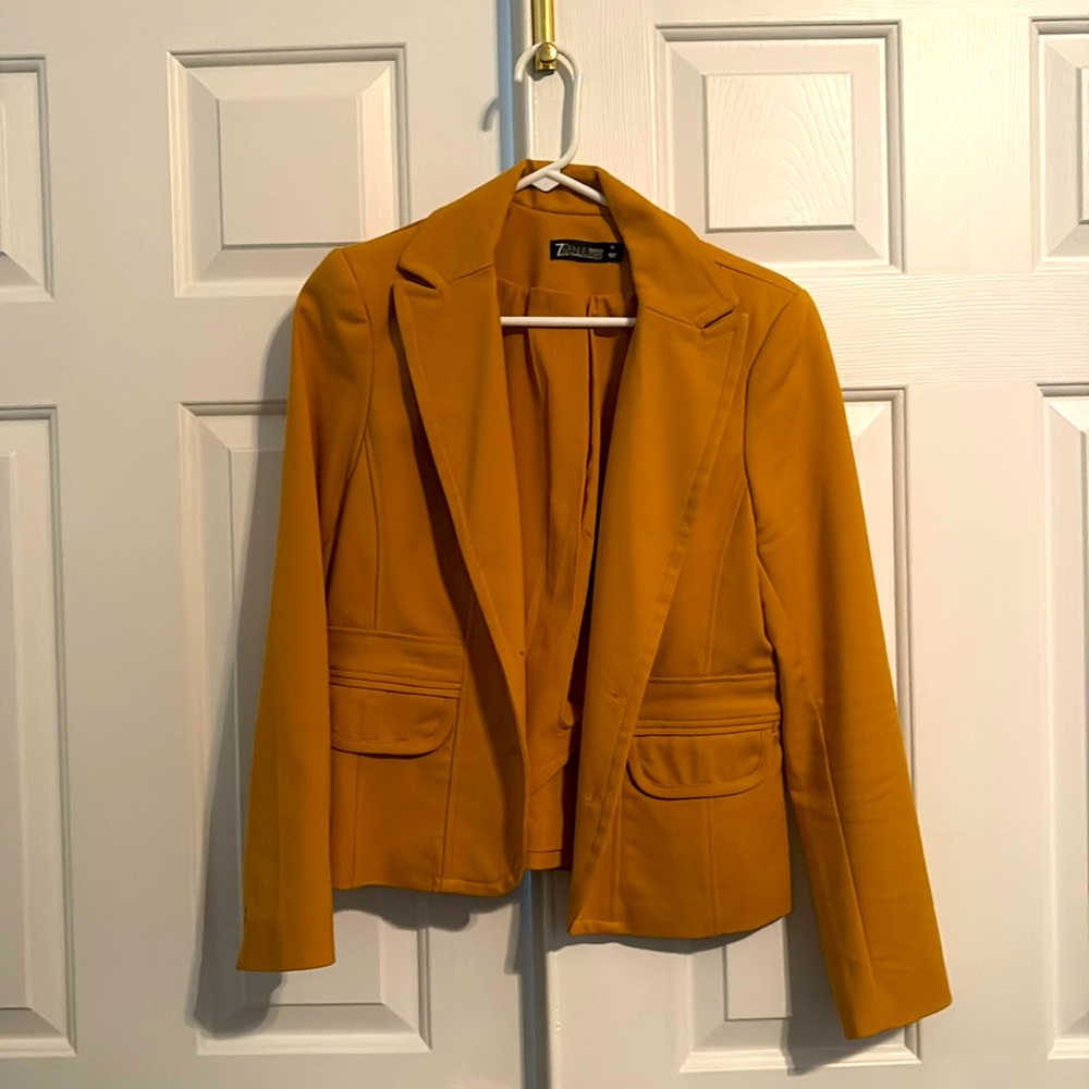 NY&Co mustard colored blazer. Size 10